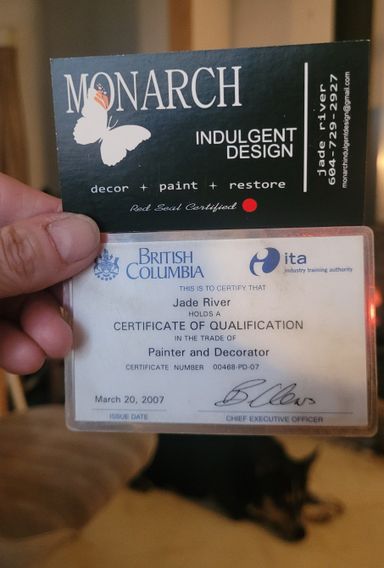 Trade Qualification Ticket and business card